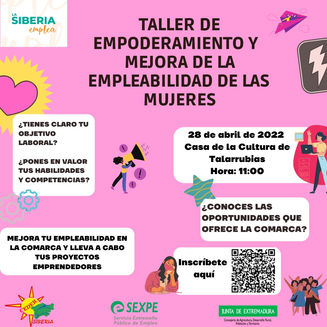 TALLER DE EMPODERAMIENTO Y MEJORA DE LA EMPLEABILIDAD DE LAS MUJERES.