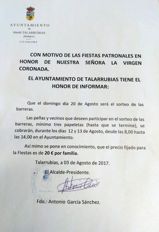 Sorteo Barreras 2017.