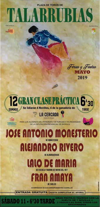 Gran clase práctica en la Plaza de Toros de Talarrubias.