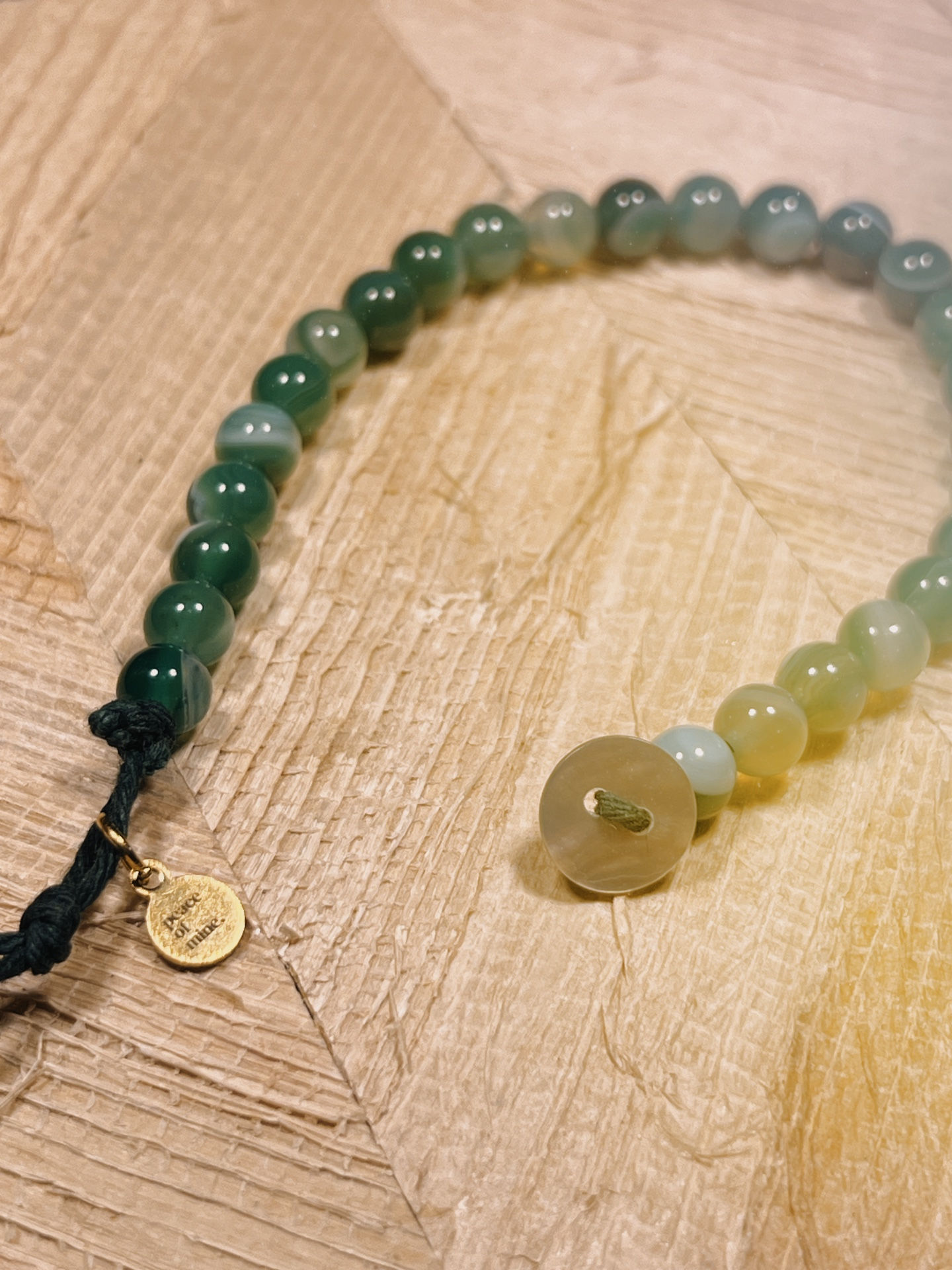 green striped agate bracelet [heart]