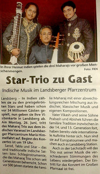 MaharajTrio,VikashMaharaj,Maharaj,Sarod,Tabla,Prabhash,Abhishek,Vishal,Maharajtrioingermany