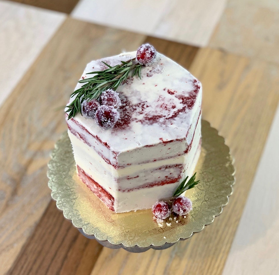 Holiday Hexagon Cake
