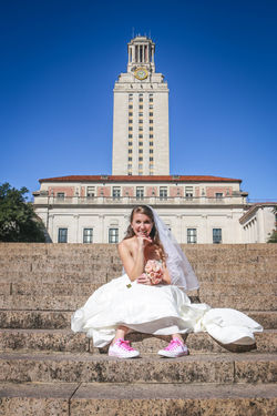Gorgeous Bride UT Tower Austin, TX