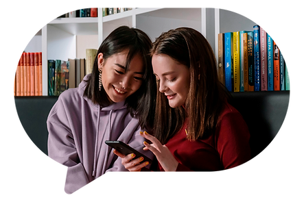 young girls talking