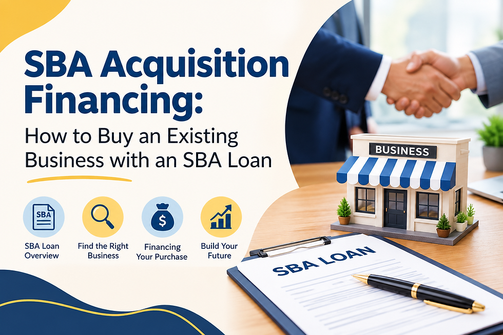 SBA Acquisition Financing: How to Buy an Existing Business with an SBA Loan