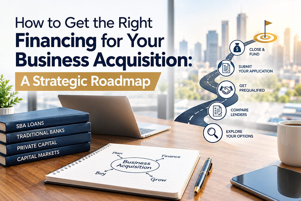 How to Get the Right Financing for Your Business Acquisition: A Strategic Roadmap