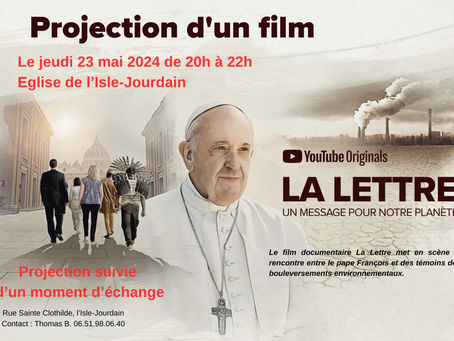 Projection du Film 'La Lettre' avec le Pape, 23 mai
