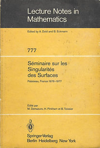 SÉMINAIRE SUR LES SINGULARITÉS DES SURFACES
Palaiseau, France 1976-1977