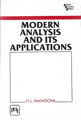 MODERN ANALYSIS AND ITS APPLICATIONS