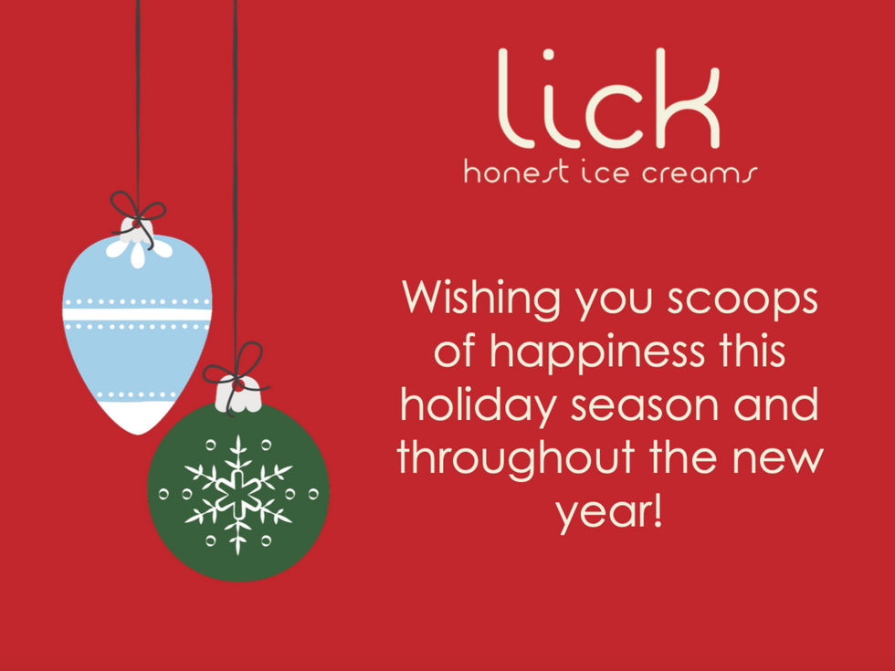 Holiday Card - Back - Margaret Bowman - Lick Honest Ice Creams - 2022