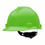 Miniatura: Hard Hat: Hi-Visibility Green, No Graphics, Ratchet (4-Point), Polyethylene