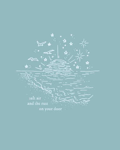 sunset on the beach with taylor swift lyrics from august