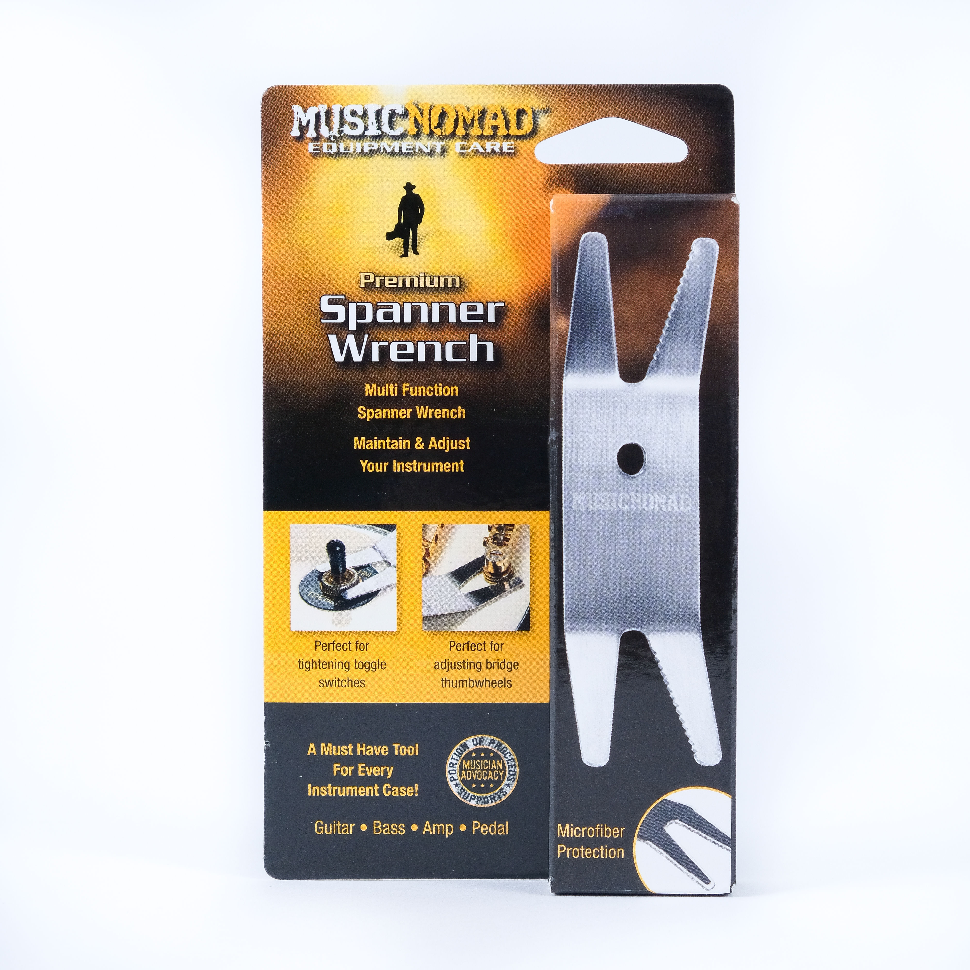 Premium Spanner Wrench with Microfiber Suede Backing from Music Nomad