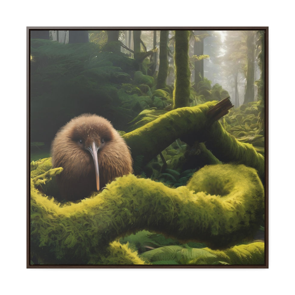 Thumbnail: Kaitoa the Kiwi Branch - Canvas Wrap Print