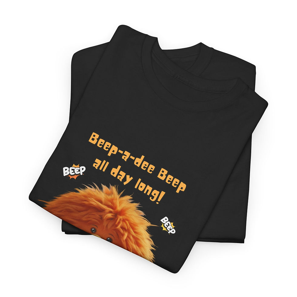 Thumbnail:  'Beep Beep Beep All Day Long' Adults Unisex Heavy Cotton Tee 