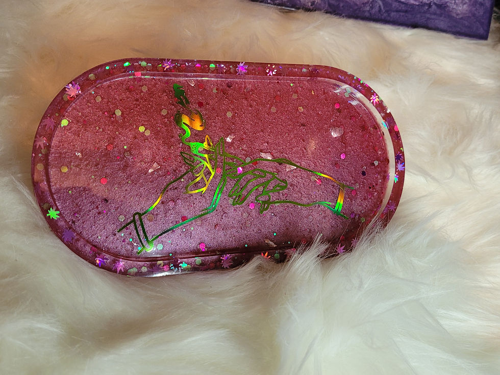 Thumbnail: Rolling Tray- Pink Glitz