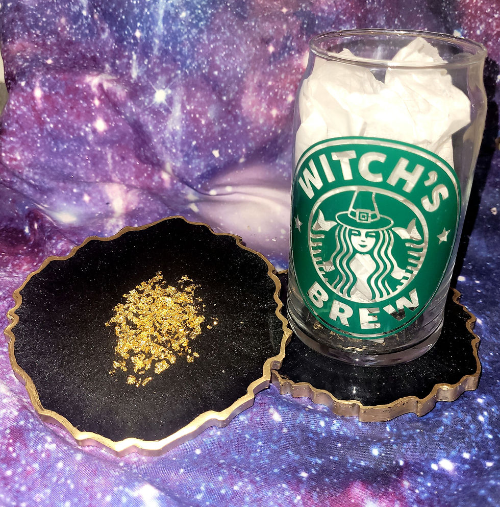 Splash of Gold- Noir (Set of 2)