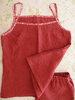 リネンのキャミソール＆パンツ