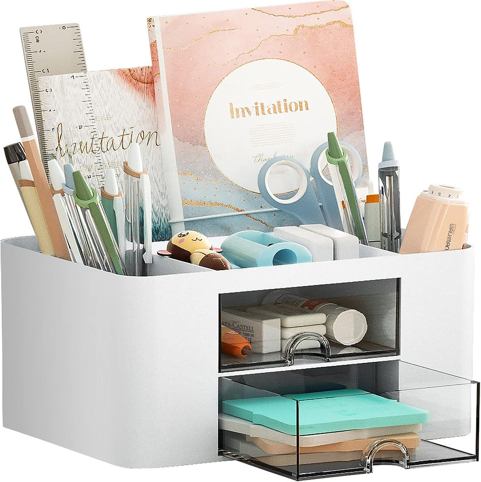 white desk organizer