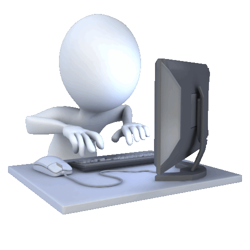 Strichmännchen schreibt im Computer!