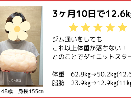 3ヶ月10日で12.6㎏減