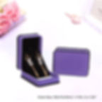 Thumbnail: Black Rim Decorate Purple Velvet Jewelry Boxes Packaging Wholesale
