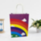Thumbnail: Rainbow Kraft Paper Packaging Bag Nut Snack Gift Wrapping Paper shopping Bag