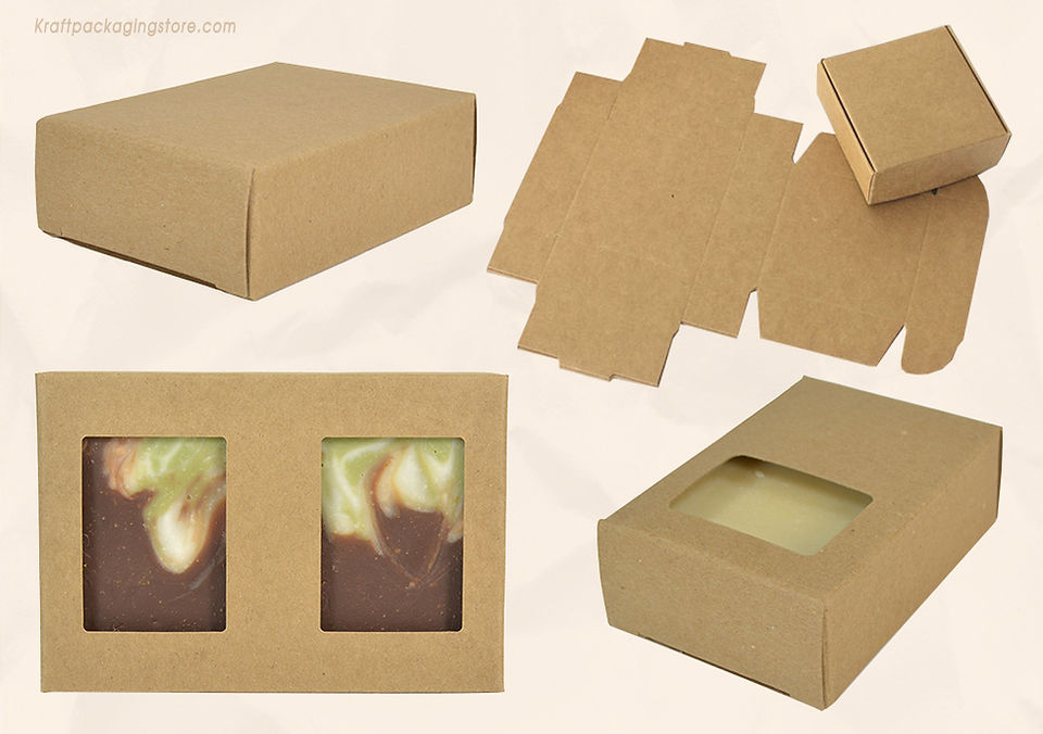 Plain Kraft paper soap boxes wholesale