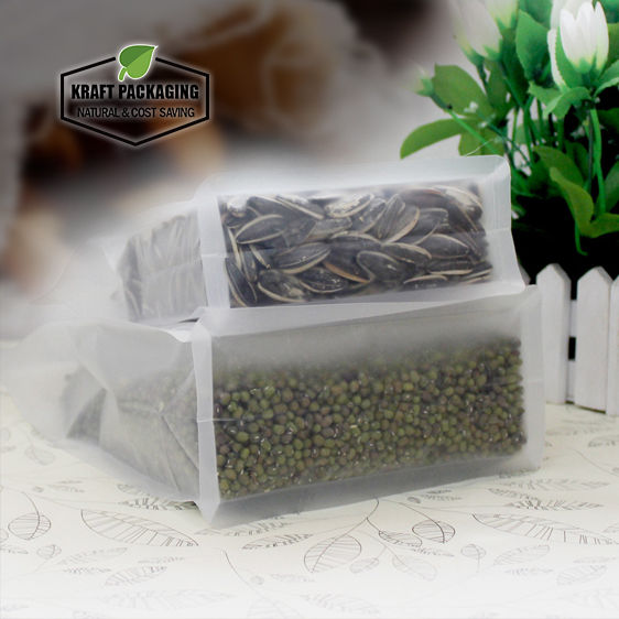 Thumbnail: Frosted Clear Gusset Style -Stand Up Zipper Pouch Bag