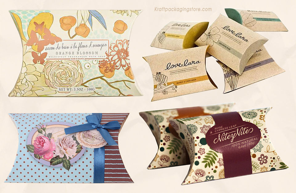 cheap Kraft soap pillow packaging boxes