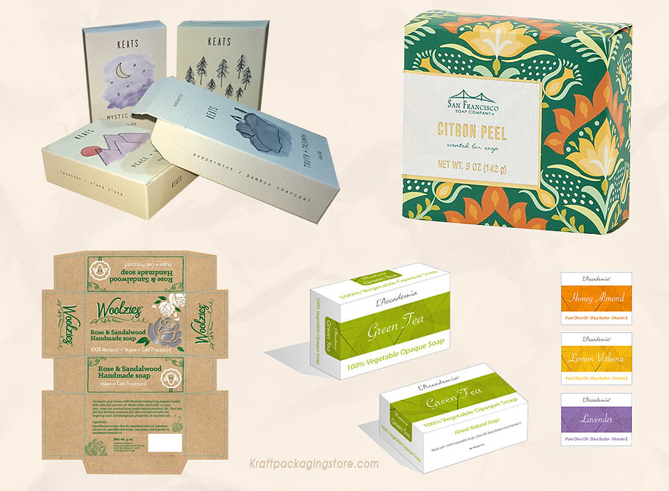 Custom soap boxes designing and dieline