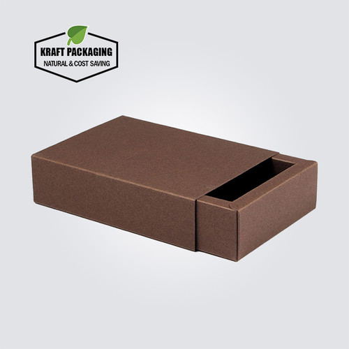 Coffee Color Kraft Paper Slide Drawer Box Packaging