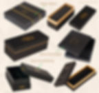 Custom black Kraft rigid telescope gift boxes with gold foil stamping logo