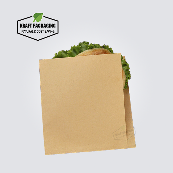 Thumbnail: Triangular shape open greaseproof Kraft paper bag for pastry doughnut