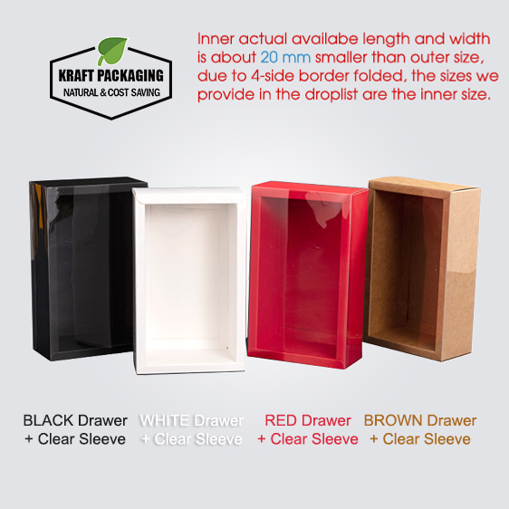 Thumbnail: Slide Paper Drawer Box Packaging in all CLEAR PVC Sleeve