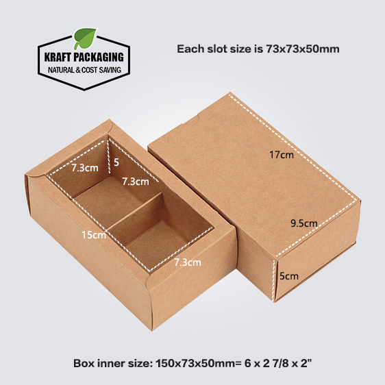 Thumbnail: Kraft paper slide drawer boxes with paperboard divider insert