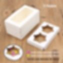 Thumbnail: White Paper Muffin Cupcake Boxes with Insert and Clear Window