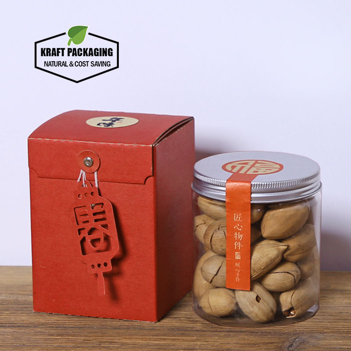 Thumbnail: Red Corrugated Kraft Board Paper Packaging Box for Jam Honey Candle Jar