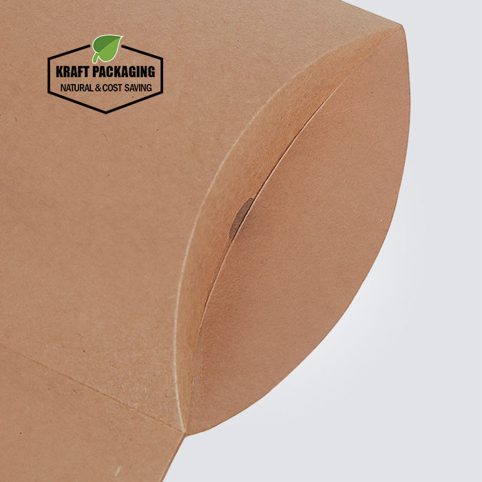 Thumbnail: Large Brown Kraft Paper Pillow Boxes With Handle Wholesale