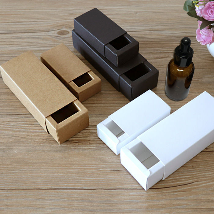 Thumbnail: Kraft Paper Slide Drawer Boxes Fit For Oil Dropper Bottle Packaging