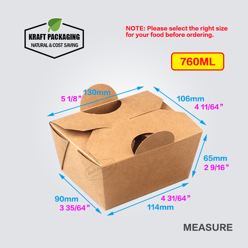 70 Pack 30 Oz Take Out Food Containers, Kraft Paper Jordan