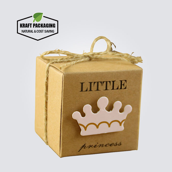 Thumbnail: Small Brown Kraft Birthday Party Favor Boxes Wholesale