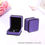 Thumbnail: Black Rim Decorate Purple Velvet Jewelry Boxes Packaging Wholesale