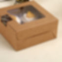 Thumbnail: Brown Kraft Muffin Cupcake Boxes with Insert and Clear Window