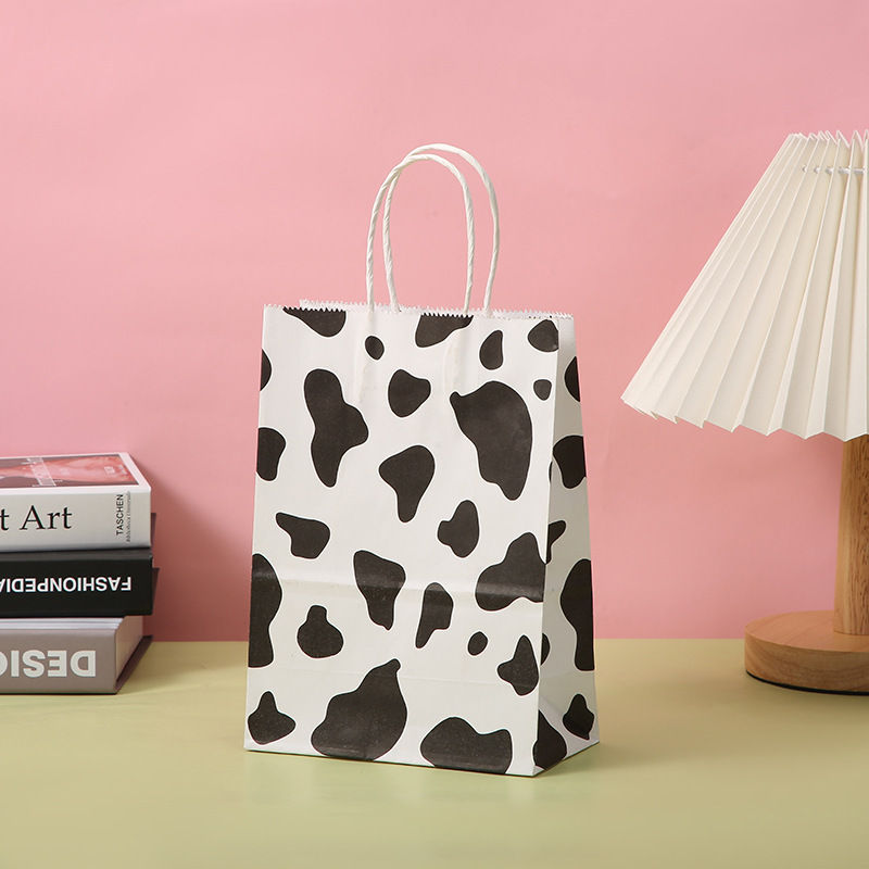 Thumbnail: Personalized Animal Print Kraft Paper Bag Children's Birthday Gift Packaging Bag