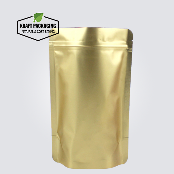 Thumbnail: Colorful stand up metallic foil plastic zipper pouch without window