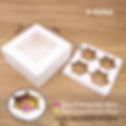 Thumbnail: White Paper Muffin Cupcake Boxes with Insert and Clear Window