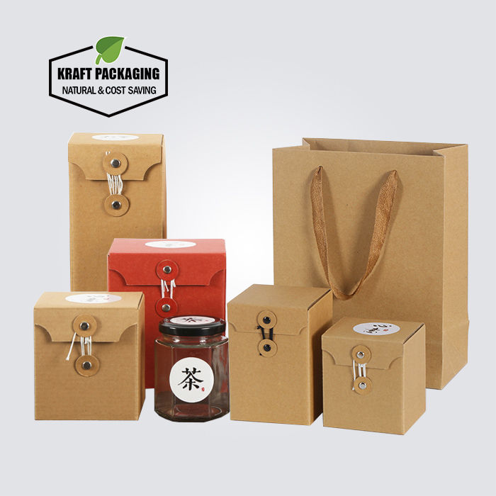Thumbnail: Red Corrugated Kraft Board Paper Packaging Box for Jam Honey Candle Jar