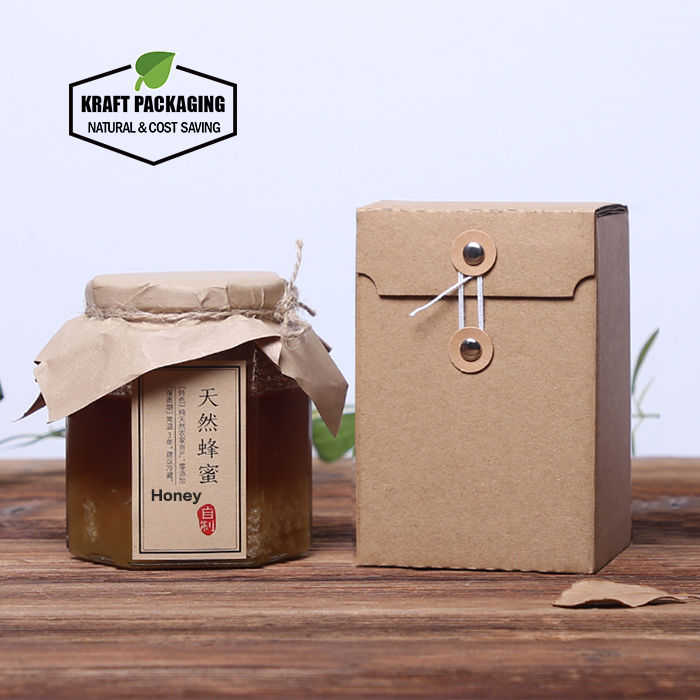 Thumbnail: Red Corrugated Kraft Board Paper Packaging Box for Jam Honey Candle Jar