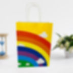 Thumbnail: Rainbow Kraft Paper Packaging Bag Nut Snack Gift Wrapping Paper shopping Bag